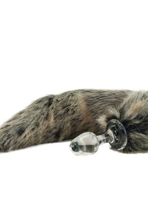 Crystal Delights Minx Tail Plug - Grey Wolf