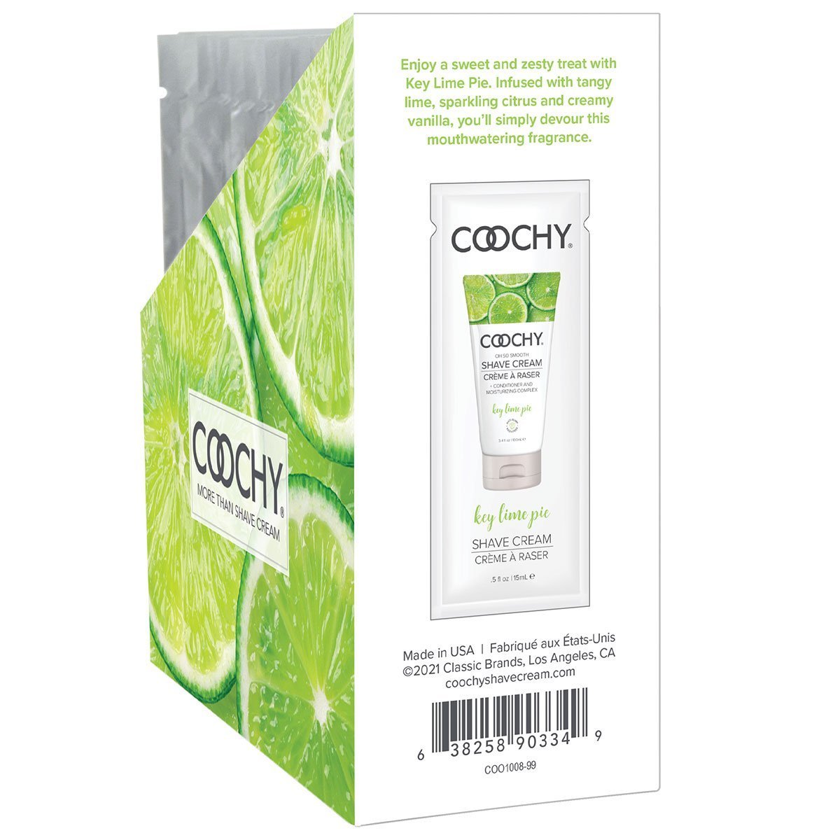 Coochy Shave Cream 15ml 24pc Display - Key Lime Pie - Image 2