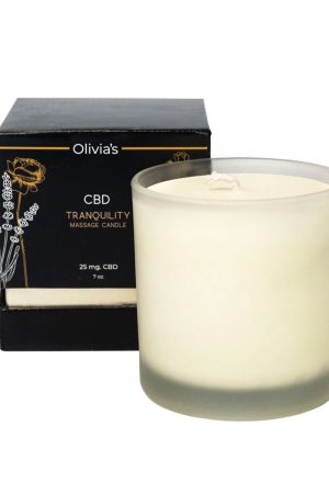 Olivia's Boudoir CBD Tranquility Massage Candle 25mg  7oz