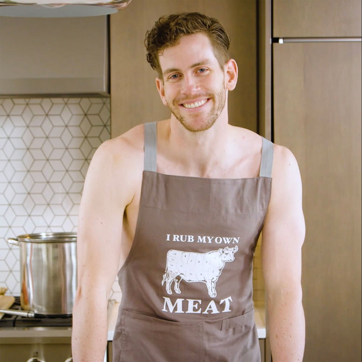 Twisted Wares I Rub My Own Meat Apron Dark Grey - Image 3