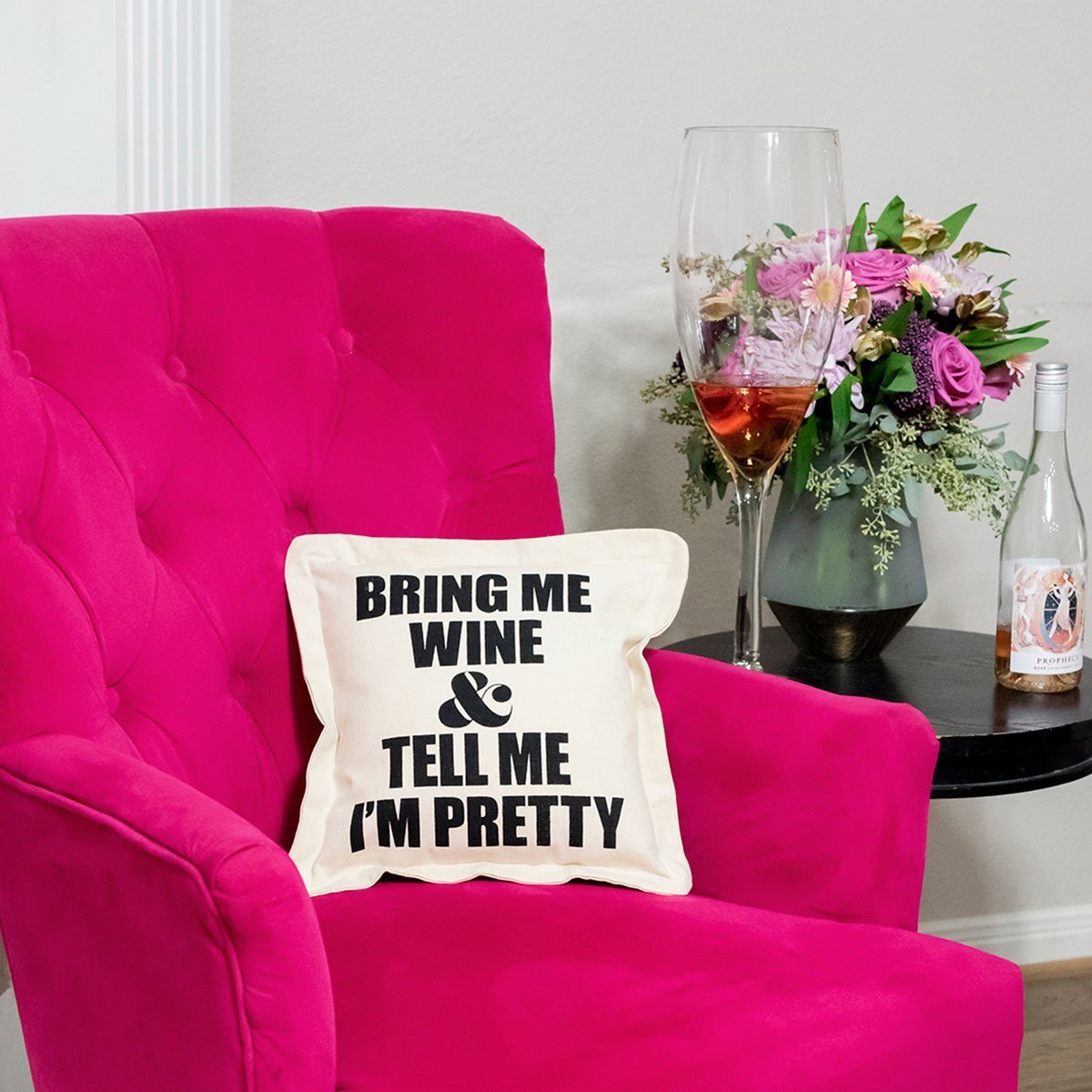 Twisted Wares Bring Me Wine & Call Me Pretty Pillow - Image 2