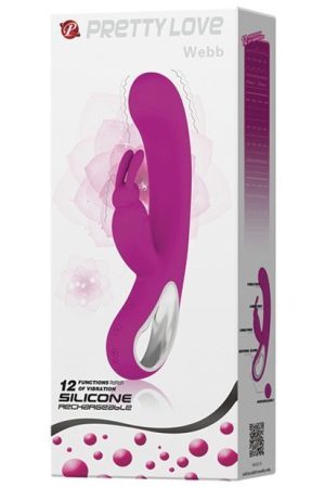 Pretty Love Webb Rabbit Vibrator Fuschia