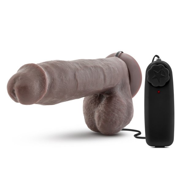 X5 PLUS 8 REALISTIC COCK CHOCOLATE VIBRATING " - Image 3
