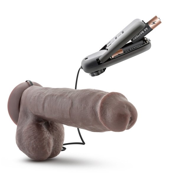 X5 PLUS 8 REALISTIC COCK CHOCOLATE VIBRATING " - Image 5