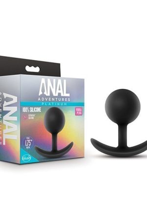 Blush Anal Adventures Platinum Silicone Vibra Plug - Black