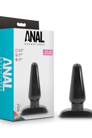 Blush Anal Adventures Basic Anal Plug - Medium Black