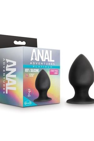 Blush Anal Adventures Platinum Silicone Anal Stout Plug - Large Black