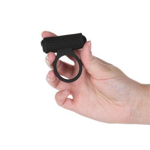 Power Bullet Cosmic Cock Ring W/ Bullet Black - Image 3