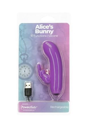 POWER BULLET ALICES BUNNY 4IN 10 FUNCTION BULLET PURPLE