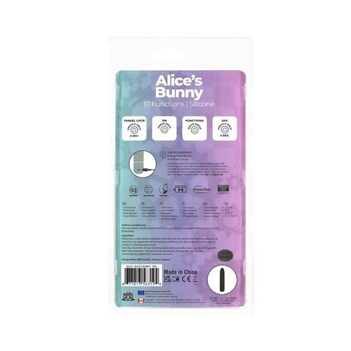 POWER BULLET ALICES BUNNY 4IN 10 FUNCTION BULLET TEAL - Image 6