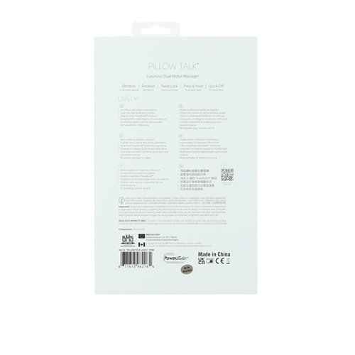 PILLOW TALK LIVELY DUAL MOTOR MASSAGER PINK - Image 2