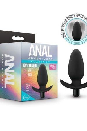 ANAL ADVENTURES PLATINUM SILICONE SADDLE PLUG BLACK