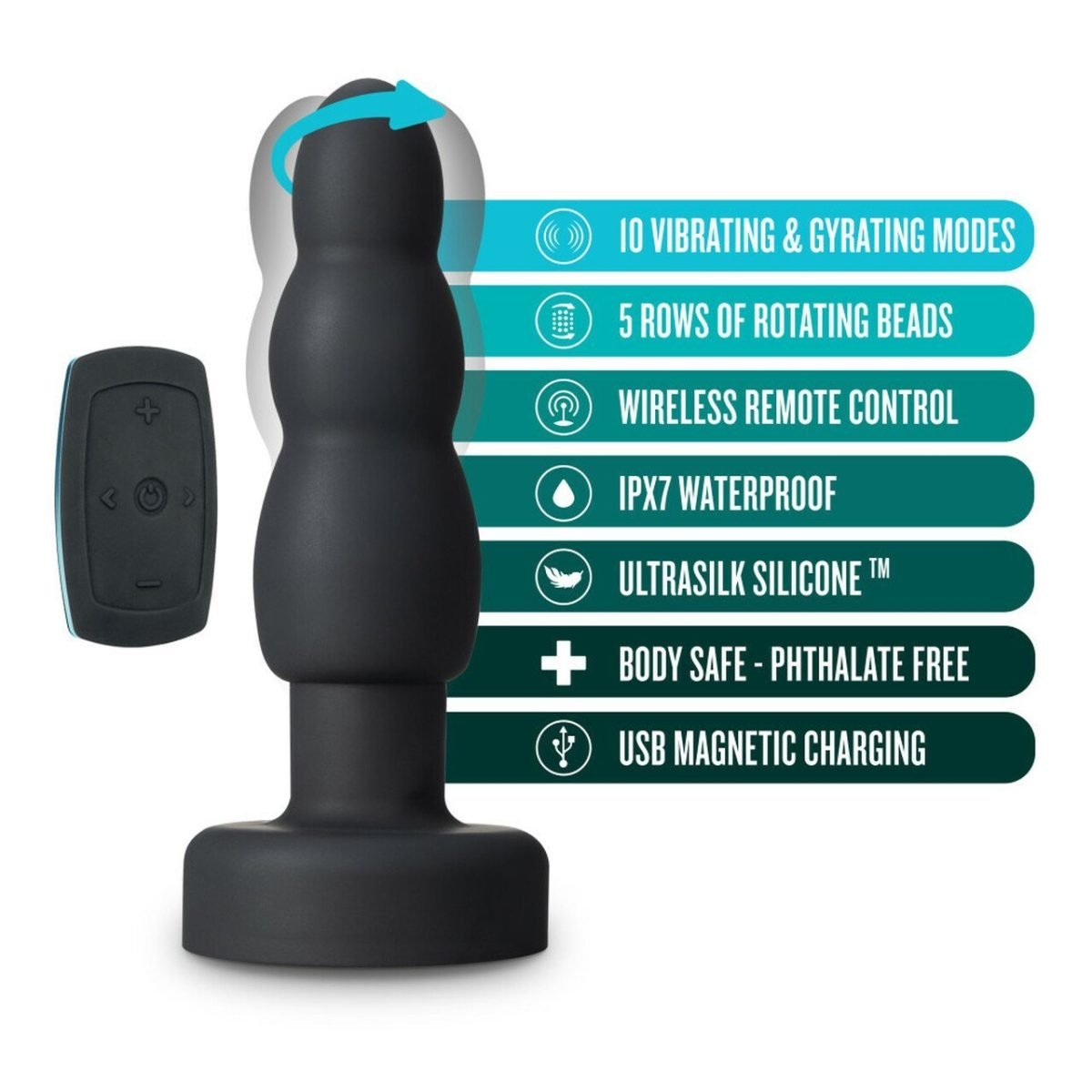 Anal Adventures Platinum Propel Plug Black - Image 4