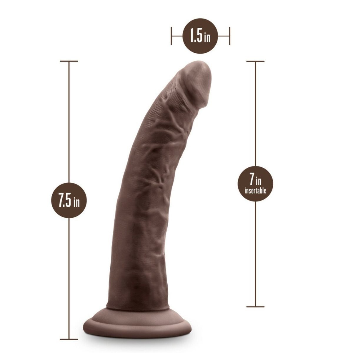 Au Naturel Jack 7In Dildo Chocolate - Image 6