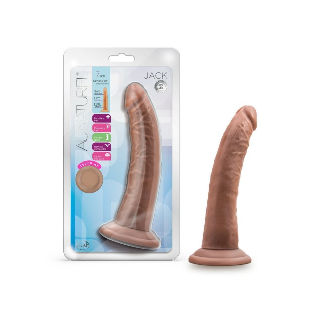 Au Naturel Jack 7In Dildo Mocha