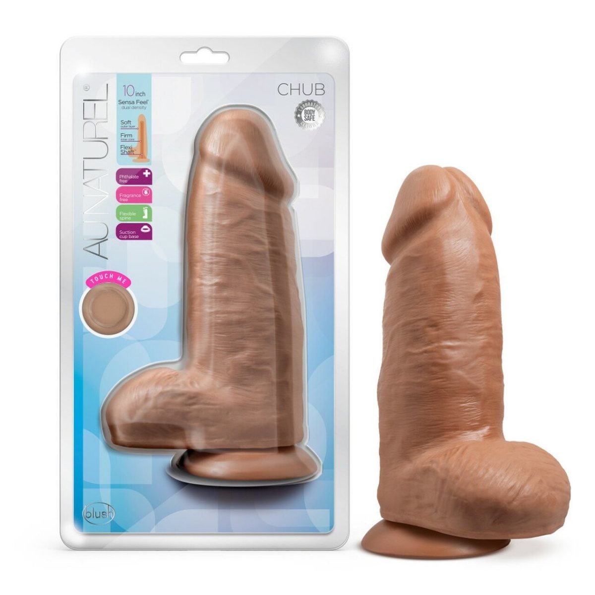 Au Naturel Chub 10In Dildo Mocha