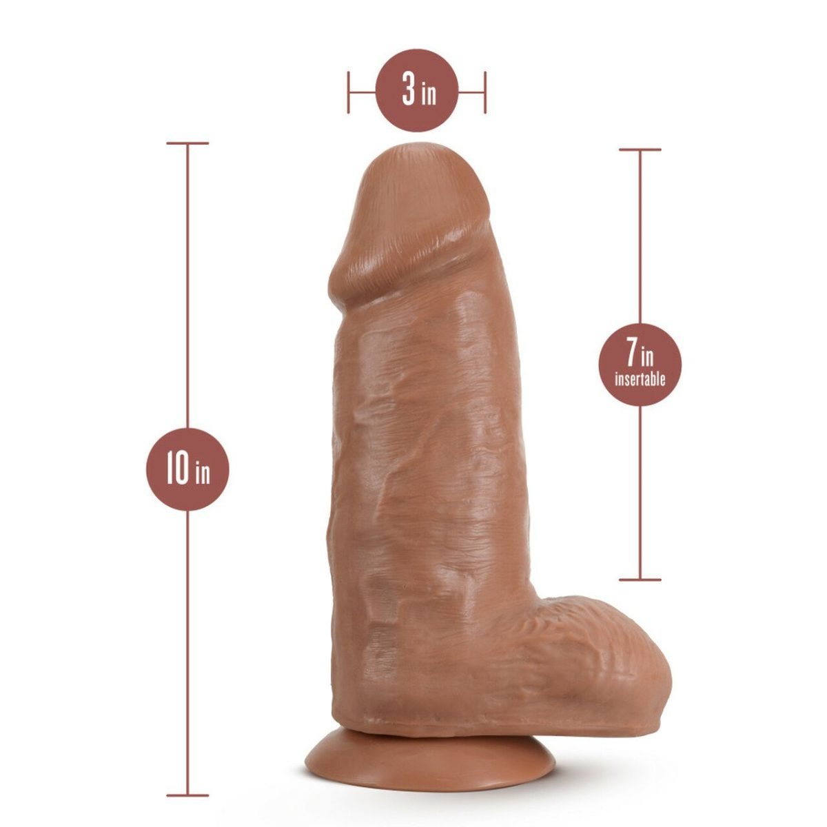 Au Naturel Chub 10In Dildo Mocha - Image 6