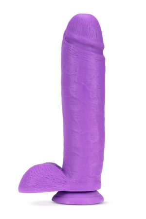 NEO ELITE 10IN DUAL DENSITY COCK W/ BALLS NEON PURPLE