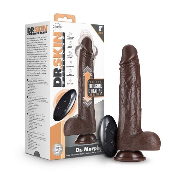 Dr. Skin Dr. Murphy 8In Dildo Thrusting Chocolate