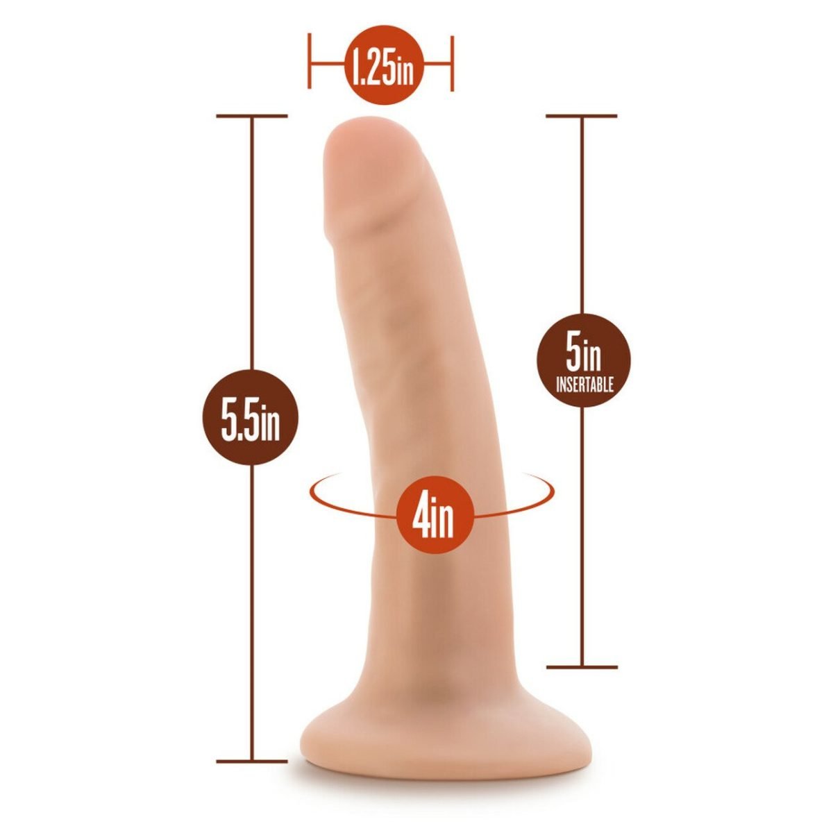 Dr Skin Dr. Lucas 5 In Dong W/ Suction Cup Vanilla - Image 6