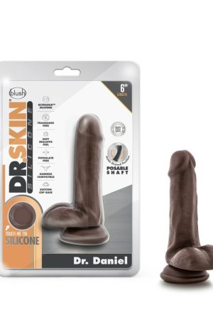 Dr Skin Silicone Dr Daniel 6In Dildo Chocolate