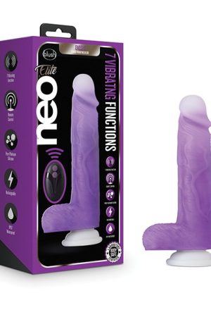 NEO ELITE ENCORE 8 VIBRATING DILDO PURPLE "
