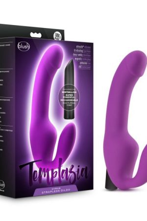 TEMPTASIA CYRUS STRAPLESS SILICONE DILDO PURPLE