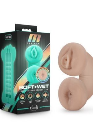 M FOR MEN SOFT & WET DOUBLE TROUBLE GLOW IN THE DARK VANILLA