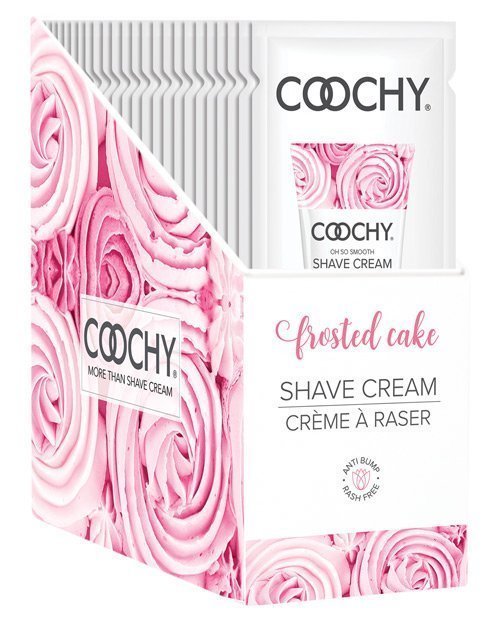 Coochy Shave Cream Frosted Cake Foil 15 Ml 24Pc Display
