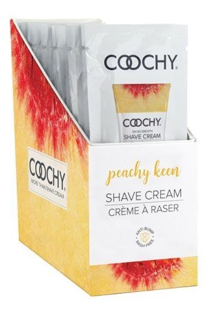 Coochy Shave Cream Peachy Keen Foil 15Ml 24Pc Display