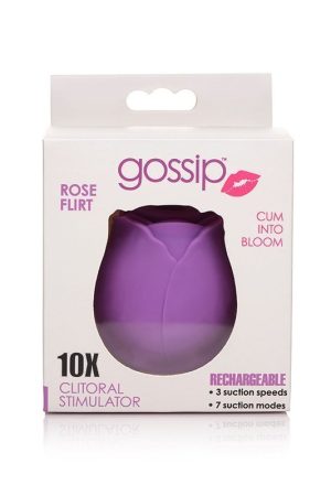 Gossip Rose 10X Silicone Clit Suction Stimulator Violet