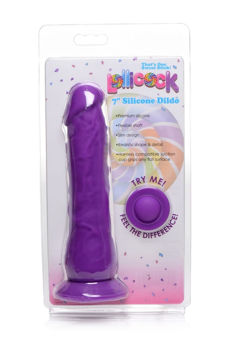 LOLLICOCK 7IN SILICONE DONG GRAPE