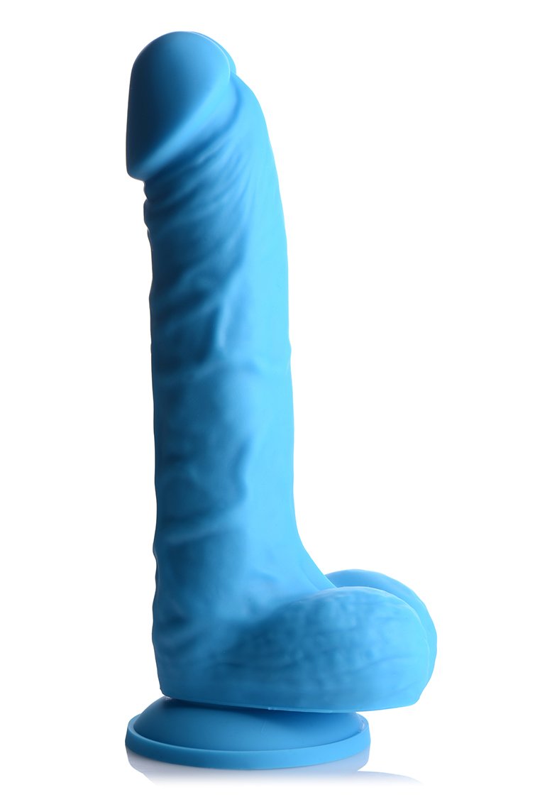 LOLLICOCK 7IN SILICONE DONG W/ BALLS BERRY