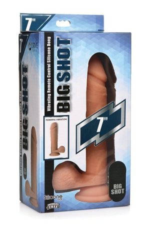 Big Shot 7In Vibrating Dildo W Balls & Remote