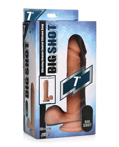 Big Shot 7In Vibrating Dildo W Balls & Remote