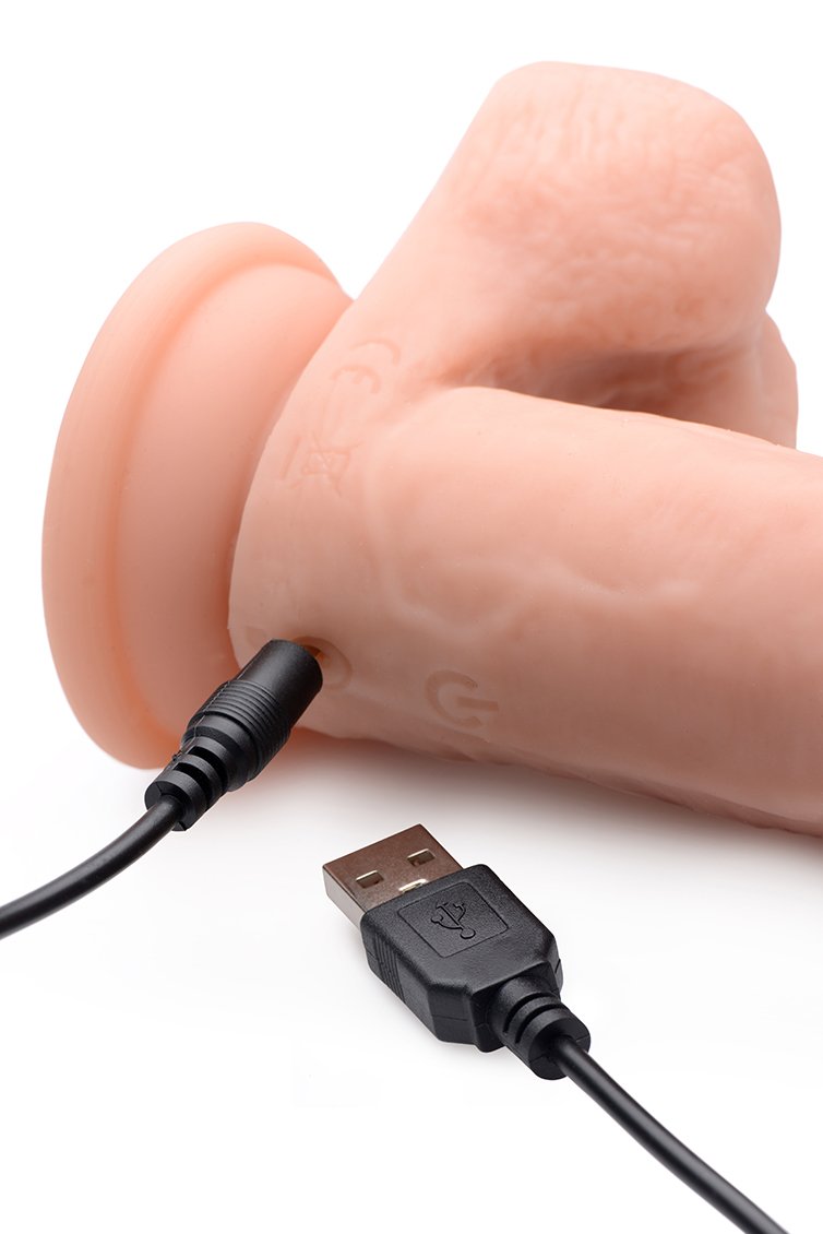 Big Shot 7In Vibrating Dildo W Balls & Remote - Image 4