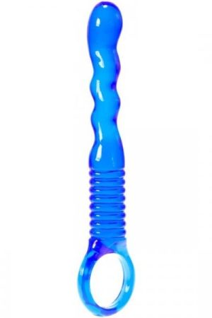 Ridged Anal Wand Blue Kinx