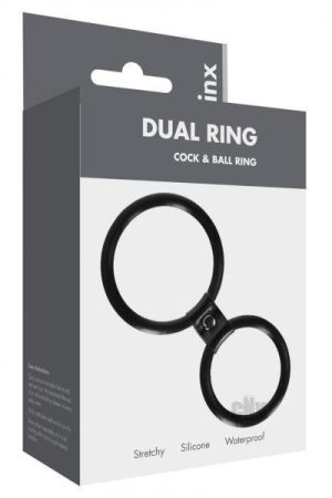 Linx Dual Ring Cock Ring Black Os