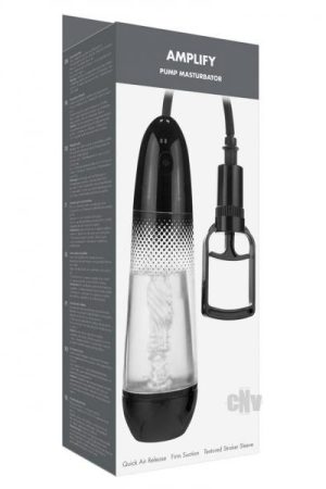 Linx Amplify Pump Masturbator Clr/blk
