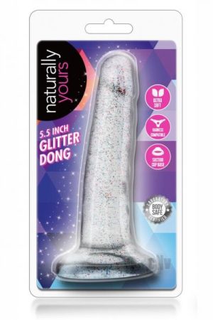 Naturally Yours Glitter Dong 5.5 Clear