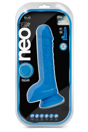 Neo Elite D Dense Cock W/balls 9 Blue
