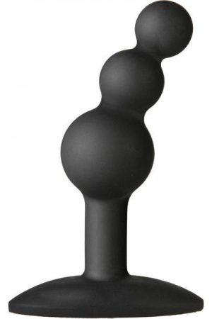 Platinum Silicone The Minis Bubble Butt Plug Black Medium