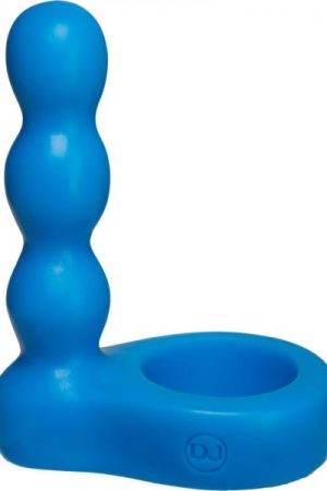 The Double Dip 2 Silicone Dual Penetration C Ring Blue
