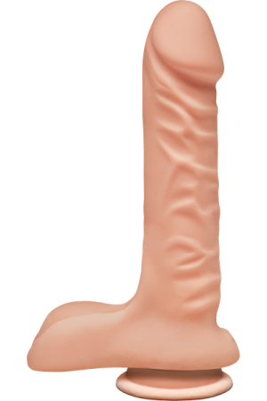 The D Super D 8 inches Dildo with Balls Vanilla Beige