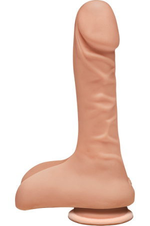 The D Super D 9 inches Dildo with Balls Vanilla Beige