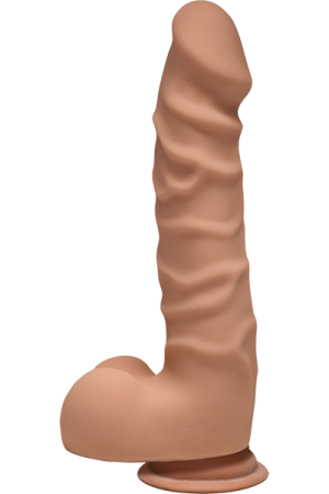 The D Ragin D 7.5 inches Dildo with Balls Caramel Tan