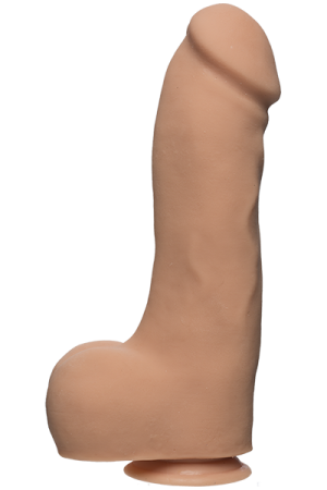 The D Master D 12 inches Dildo with Balls Ultraskyn Beige