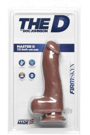 The D Master D 7.5 Inches Dildo with Balls Firmskyn - Tan
