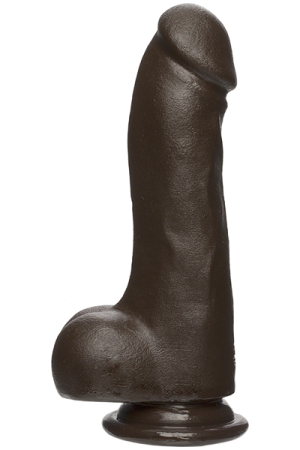 The D Master D 7.5 Inches Dildo with Balls Firmskyn - Brown