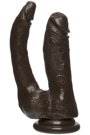 The D Double Dippin D Dildo Firmskyn Black